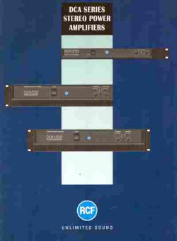 Буклет RCF DCA Series Stereo Power Amplifiers, 55-913, Баград.рф